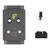 Night Fision Optic Plate + Backup Sight Combo, Black Sights, Holosun EPS Optic Plate, Fits Full Size Glock MOS