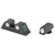 Meprolight Tru-Dot Night Sight Set - Glock 9mm .357 Sig 40 S&W .45 GAP Fixed Set Green/Green