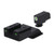 TruGlo Tritium Pro, Sight Set, For S&W EZ 380, Green Tritium, White Ring on Front Sight
