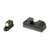 XS Sights R3D, 2.0, Tritium Night Sight, For CZ P10, Standard Height, Green Front Outline, Green Tritium