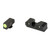 XS Sights Sight Systems R3D 2.0 Night Sights for Glock 42/43/43x/48 Green Front with Black Rear
