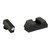 Ameriglo Optics Compatible Tritium Handgun Sight Set for Glock Flat Black .295? Rear 1L Tall Green with White