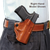 DeSantis Gunhide 019TB7WZ0 Mini Scabbard OWB Tan Leather Belt Slide Fits Springfield Prodigy w/wo Red Dot