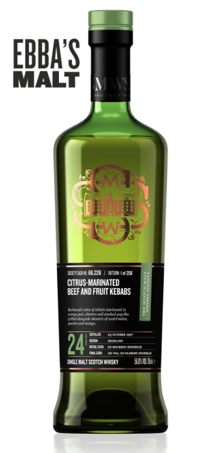 Citrus-marinated beef and fruit kebabs