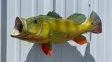 23" Peacock Bass Full Mount Fish Replica Customer Proofs 22692