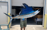 95 Inch Atlantic Sailfish Fish Mount Production Proofs - Invoice #21460