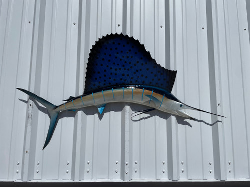 52 Inch Sailfish Half Mount Fish Replica - Side View
