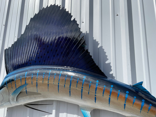 95 Inch Atlantic Sailfish Left Facing Fish Mount Replica - Flank View 95 Inch Atlantic Sailfish Left Facing Fish Mount Replica - Flank View