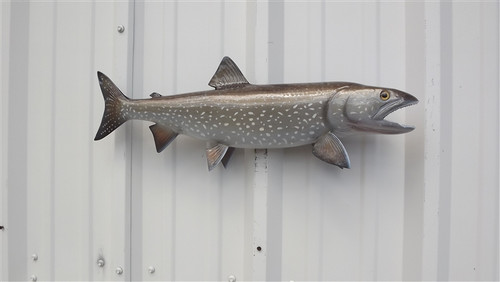 22 inch lake trout fish mount replica