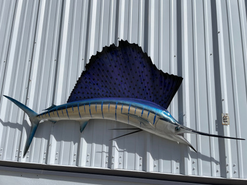 109 Inch Pacific Sailfish Fish Mount Replica Reproduction For Sale