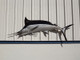 95" Black Marlin Half Mount Fish Replica