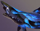 47" Blue Flamed Hot Rod Shark Replica
