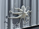28 Inch Gloss White Octopus Half Mount