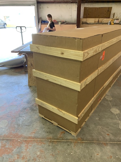 blue marlin mount crate for shipping