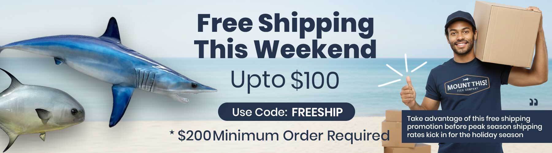 Free Shipping Fish Mounts