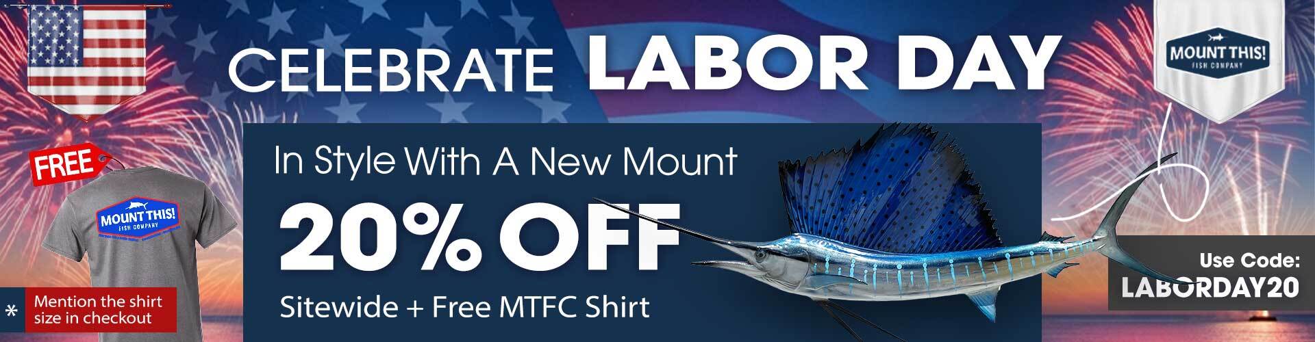 Labor Day Fish Mount Sale