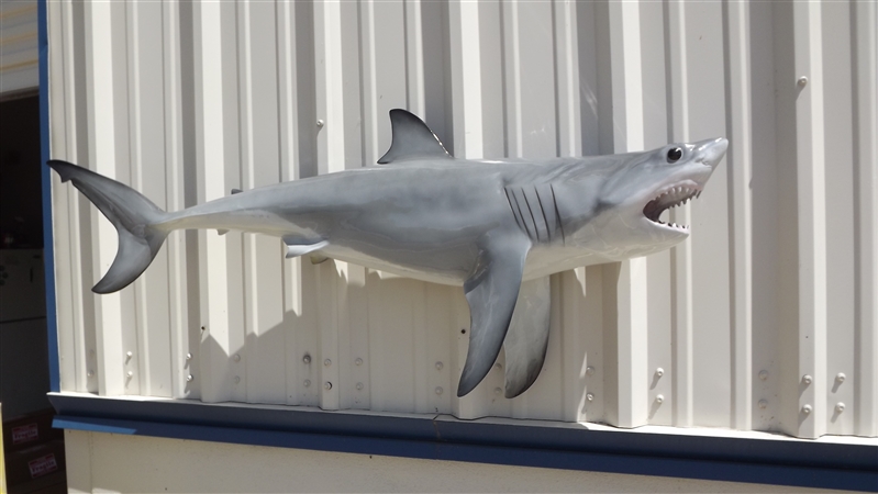 Wall Mounted Great White Shark Statue Prop Wall Mounted Great