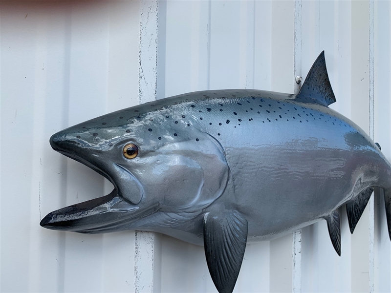38 King Salmon Half Mount Fish Replica