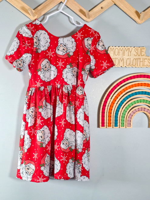 Red Santa Tunic size 6 scoop back
