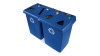 FOUR-STREAM GLUTTON® RECYCLING STATION, BLUE