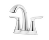 Pfister Weller Polished Chrome 2-handle 4-in Centerset WaterSense Bathroom Sink Faucet with Drain LG48-WR0C