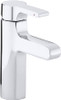 Kohler K-10860-4-CP Singulier Single-Handle Bathroom Sink Faucet, Polished Chrome