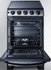 Summit REX2071SSRT 20" Wide Slide-In Look Smooth-Top Electric Range in Stainless Steel with Oven Window, Adjustable Racks, Hot Surface Indicator, Indicator Lights, Upfront Controls(Scratch and Dent)