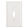 SWP1102-18M Questech Cast Stone White Single Toggle Insulated Wall Plate
