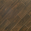 BURTON WALNUT III WOOD PLANK PORCELAIN TILE 6x24 (17.46 sf/bx) |By the Pallet|