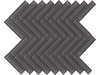 Brilliance Graphite Mosaic Herringbone Clear Mosaic