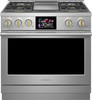 Monogram 36" Dual Fuel Range with 4 Burners and Griddle - ZDP364NDTSS