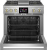 Monogram 36" Dual Fuel Range with 4 Burners and Griddle - ZDP364NDTSS