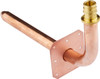  EFIELD Pex-A Expansion F1960 Copper Stub Out Elbow with Wall Flange, 1/2", 8 Inch Length