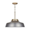 Austin Allen Oakwood 1 - Light Pendant , Antique Nickel