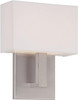 Manhattan LED 3 inch Brushed Nickel ADA Wall Sconce Wall Light, dweLED