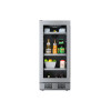 Avallon ABR1525GLH 15 Inch Wide 86 Can Beverage Center with LED Lighting Door Lock and Left Hinge