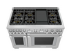 Thermador 48 Inch Freestanding Dual Fuel Range with Sealed Burners: Stainless Steel with Griddle
