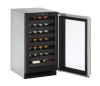 U-line U2218WCINT00B 18" Wine Refrigerator With Integrated Frame Finish