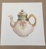 Vintage Art Print- Rhapsody Teapot- Signed by Carolyn Shores- Wright | By the Case- 100|