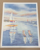 Vintage Art Print- Incoming Tide- Signed by Susan B. Schuhmacher |By the Case- 199|