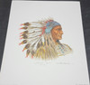Vintage Art Print- Sitting Bull- Signed by Martha Hinson |By the Case- 70|