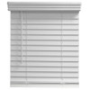 Champion 65x48x2in Cordless Room Darkening Faux Wood Blinds 