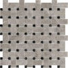 Ritz Gray Basketweave Polished Marble Mosaic