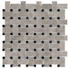 RITZ GRAY BASKETWEAVE HONED MARBLE MOSAIC