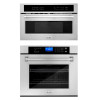 ZLINE Stainless Steel 30 in. Built-in Convection Microwave Oven and 30 in. Single Wall Oven