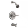 Delta Foundations Single-Handle 1-Spray Tub and Shower Faucet, Stainless