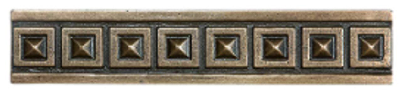 AN 1000-0117 CAST BRONZE METAL PALLADIAN BORDER 1.25 X 6   l STONE DECO