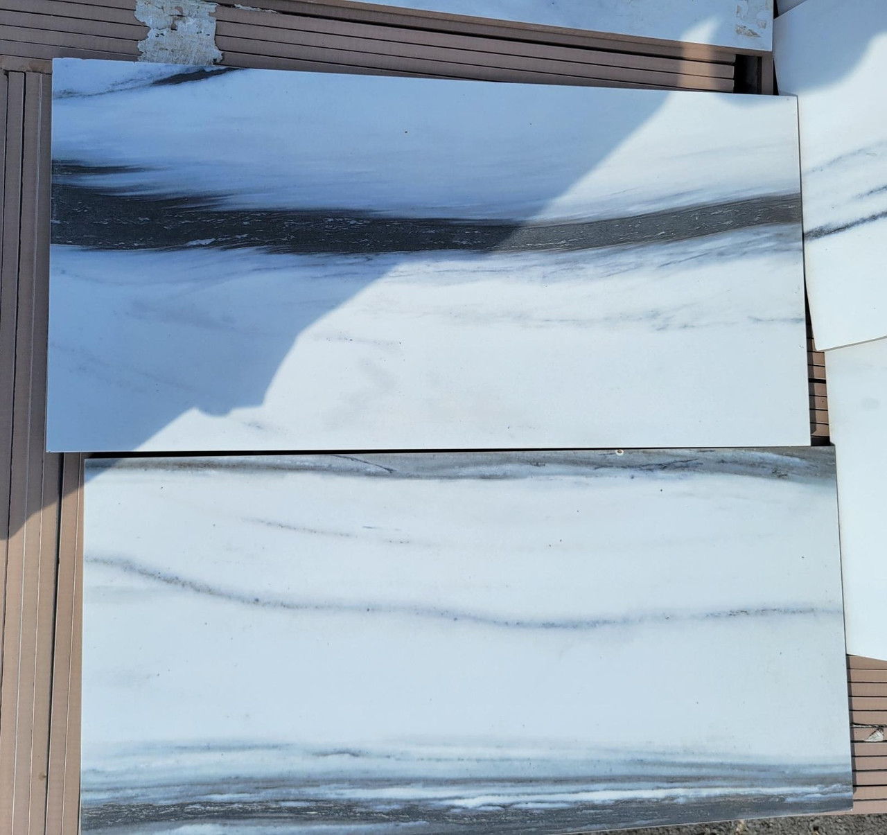 EGE Panda White Polished  12"X 24" Porcelain Tile | 1st Quality | [10.76 SF / Box]