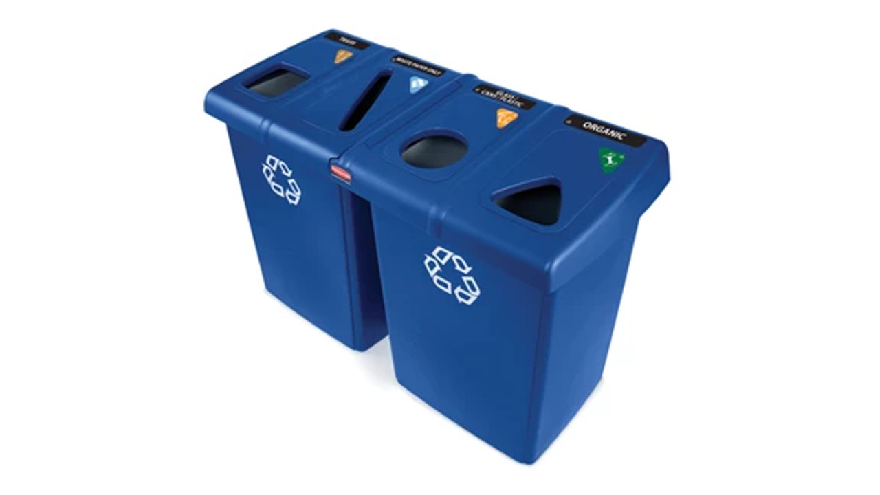 FOUR-STREAM GLUTTON® RECYCLING STATION, BLUE