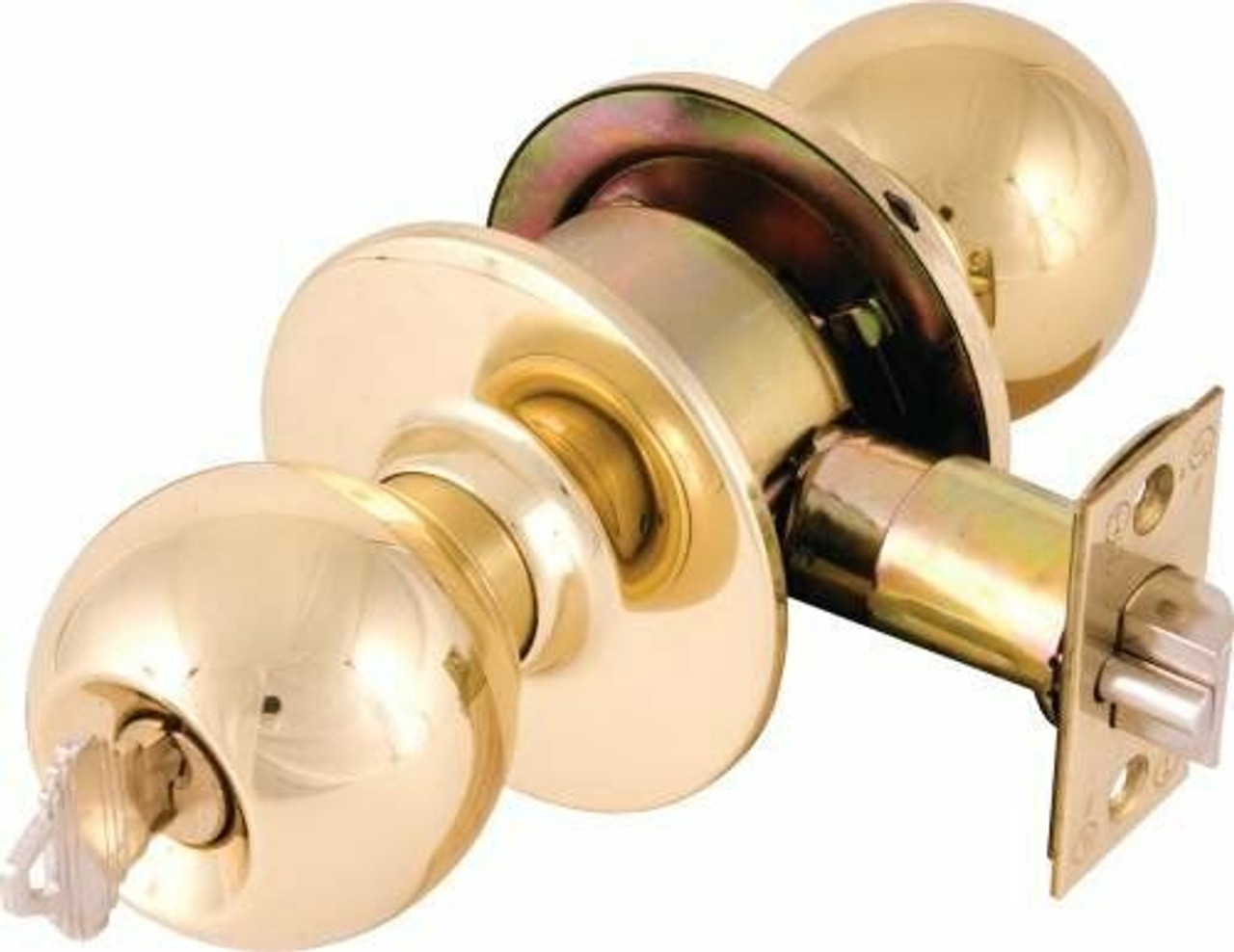 Legend 809266 Grade 2 Heavy Duty Door Knob Lockset Polished Brass